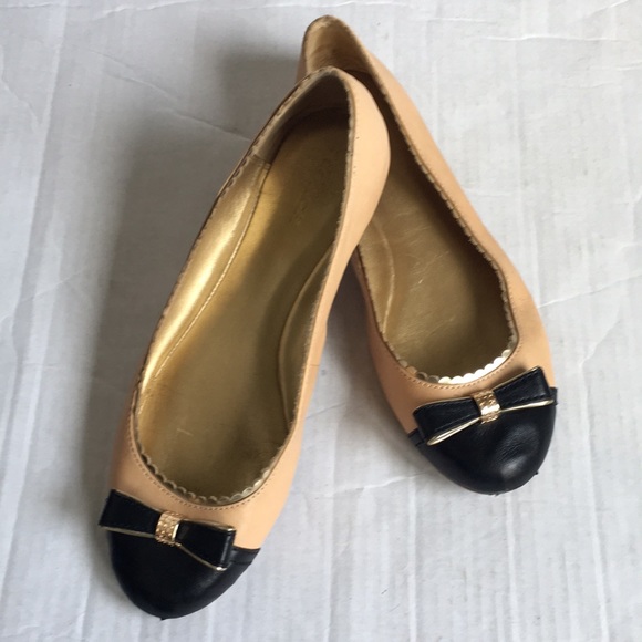 Coach Shoes - COACH!! Flats Peach/ Black  size 8